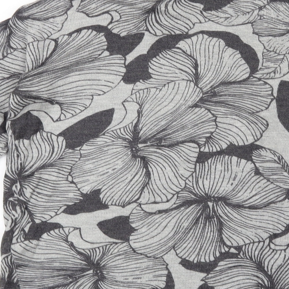 Marks & Spencer Womens Grey Floral Pullover Jumper Size S