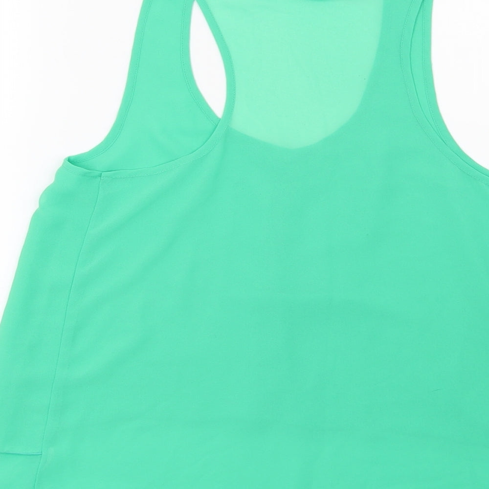 Womens UK Size 8 H&M Green Basic Blouse
