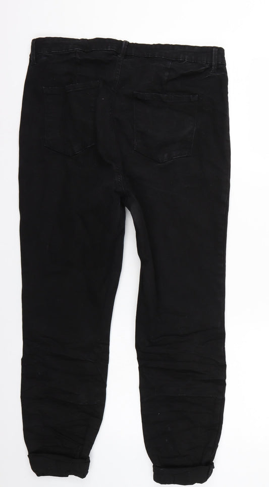 Denim co Womens Black Straight Jeans Size 20 L26 in