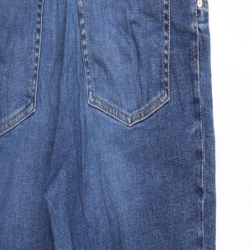 Womens UK Size M Denim Regular Fit Mom Blue Jeans