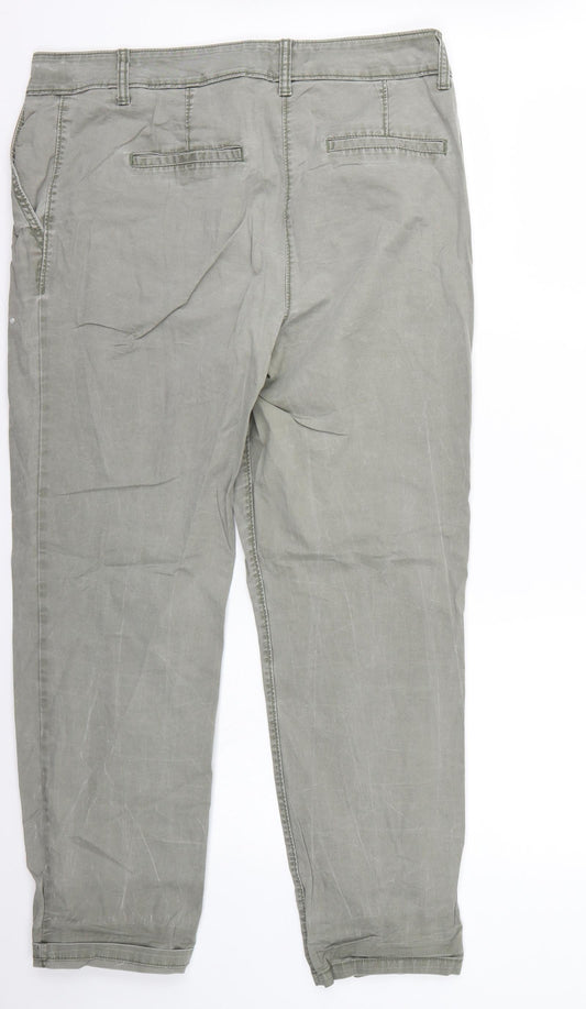 Womens UK Size 14 NEXT Regular Fit Green Trousers