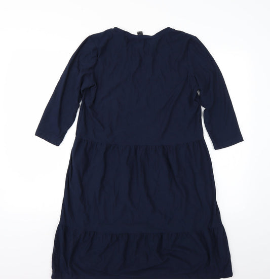 ESMARA Womens Blue Rayon A-Line Size 8