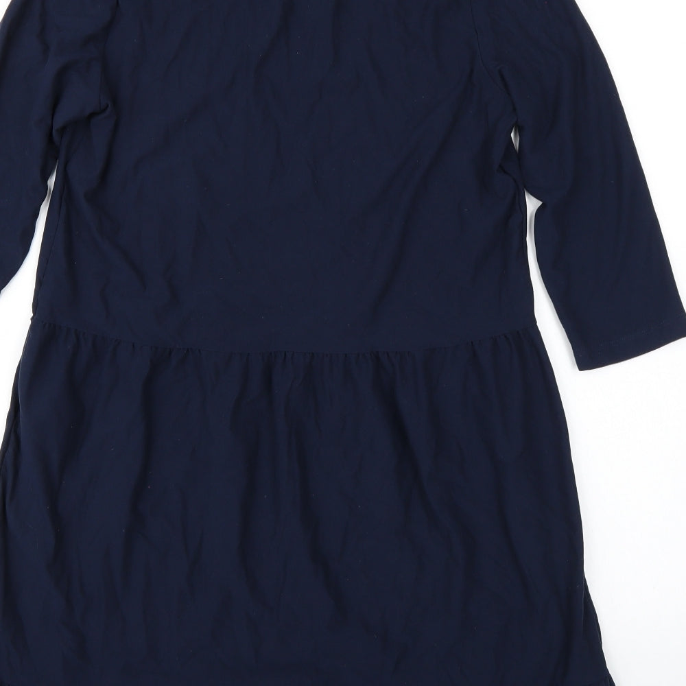 ESMARA Womens Blue Rayon A-Line Size 8