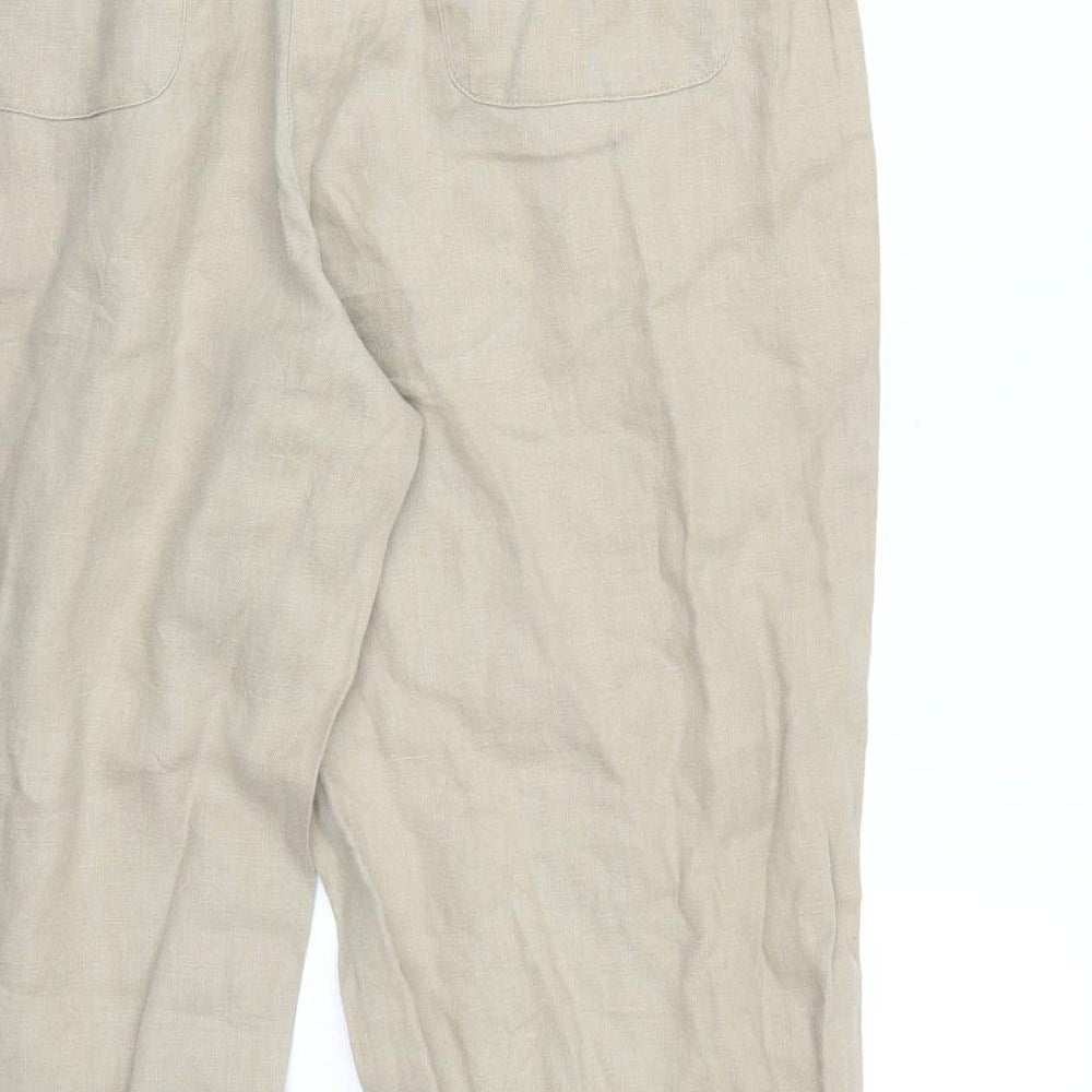 Cotton Traders Womens Beige Trousers Size 14 L27 in