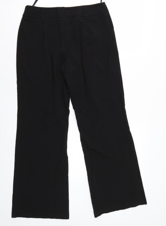 Debenhams Womens Black Trousers Size 10 L27 in