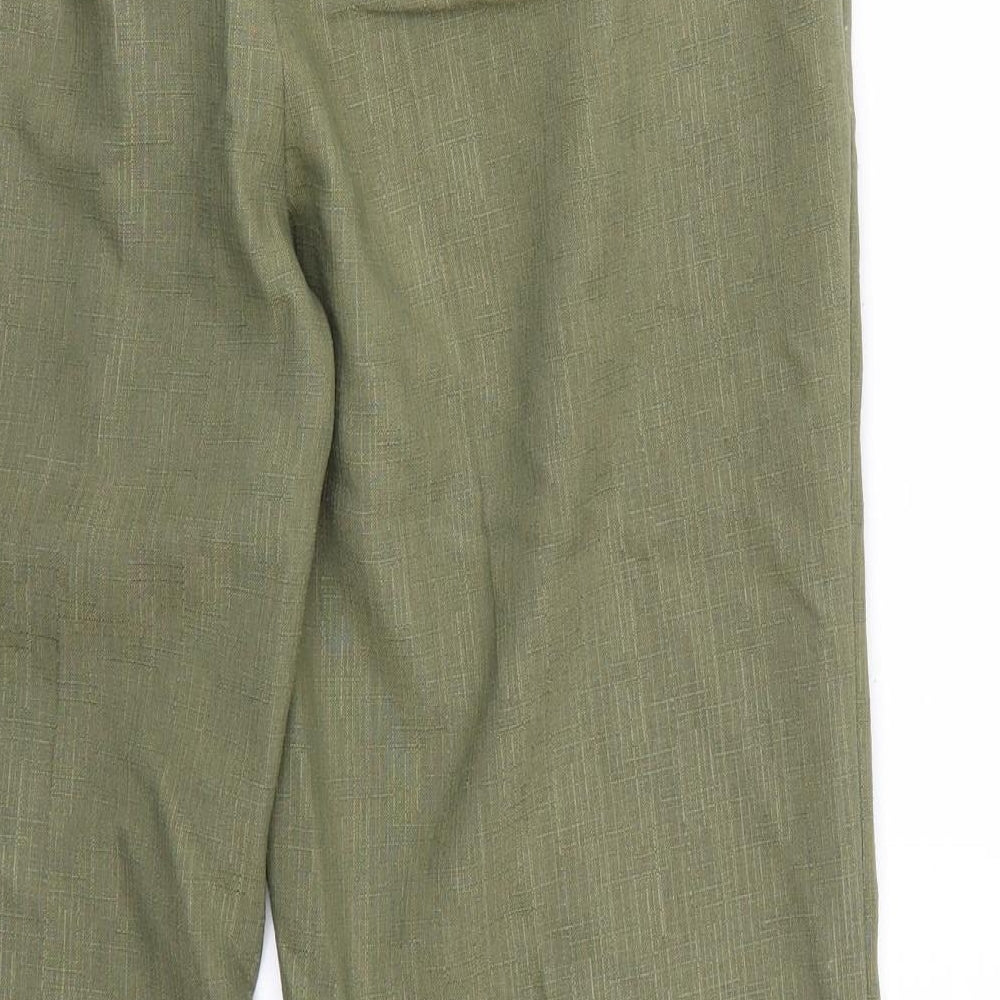 Womens UK Size 16 Marks and Spencer Regular Fit Green Trousers