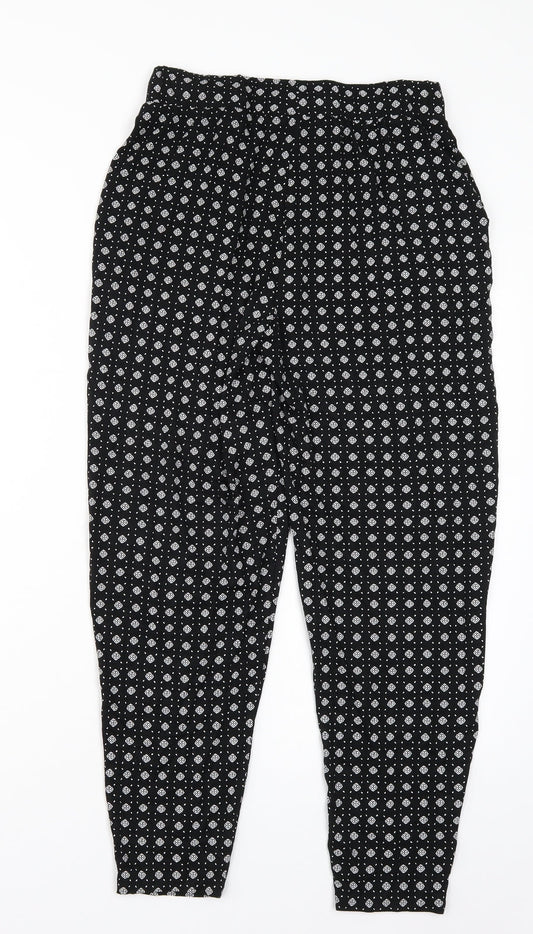 Womens UK Size 8 NEXT Regular Fit Bloomer Black Trousers
