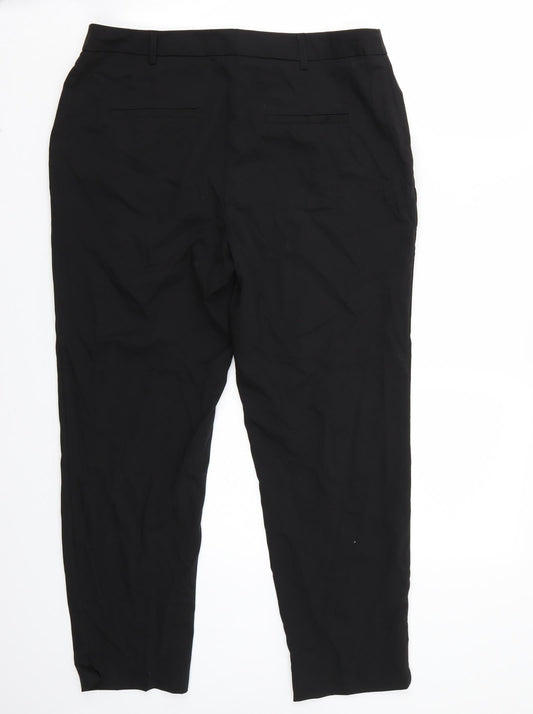 Womens UK Size 12 Dorothy Perkins Regular Fit Black Trousers