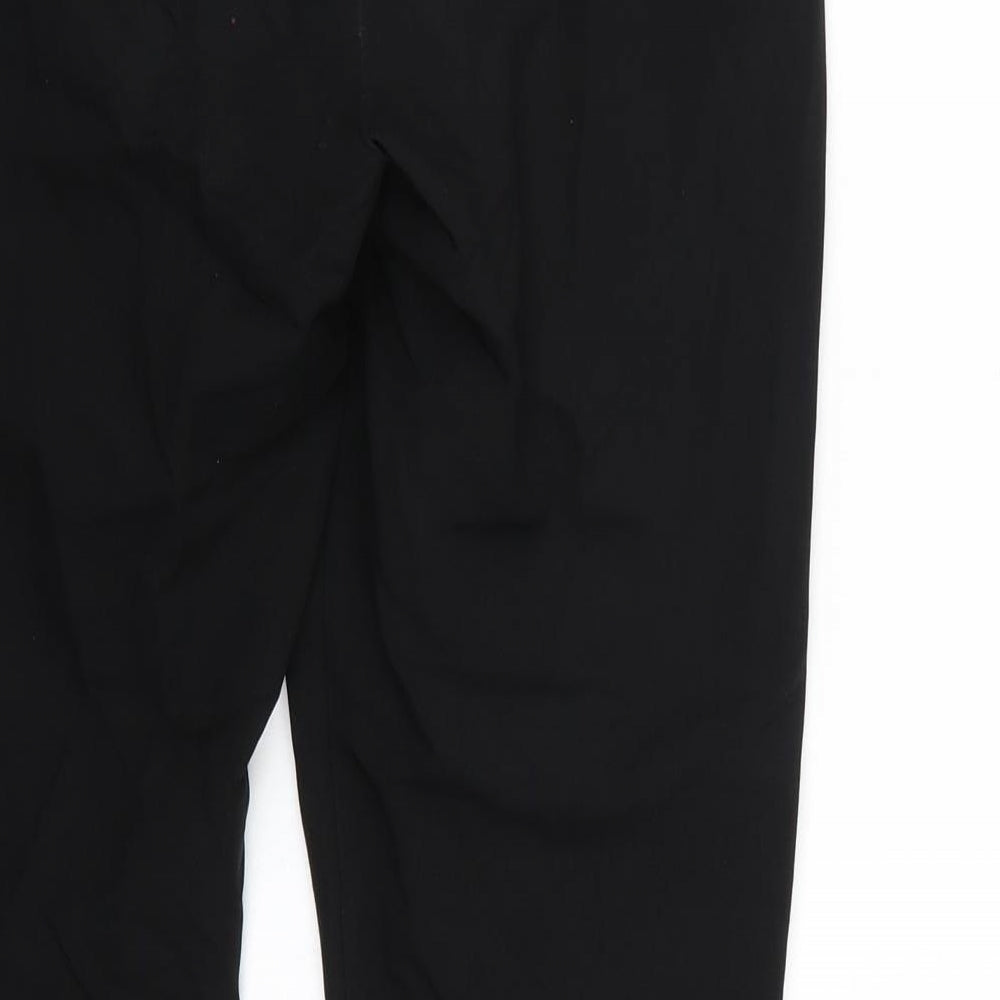 Womens UK Size 8 Peacocks Regular Fit Black Trousers