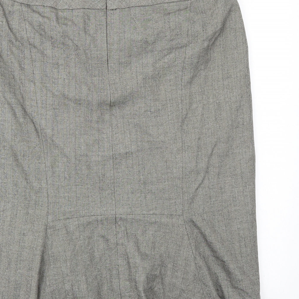 collection Womens Beige A-Line Skirt Size 14