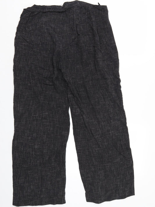 Marks and Spencer Womens Black Trousers Size 14 L27 in