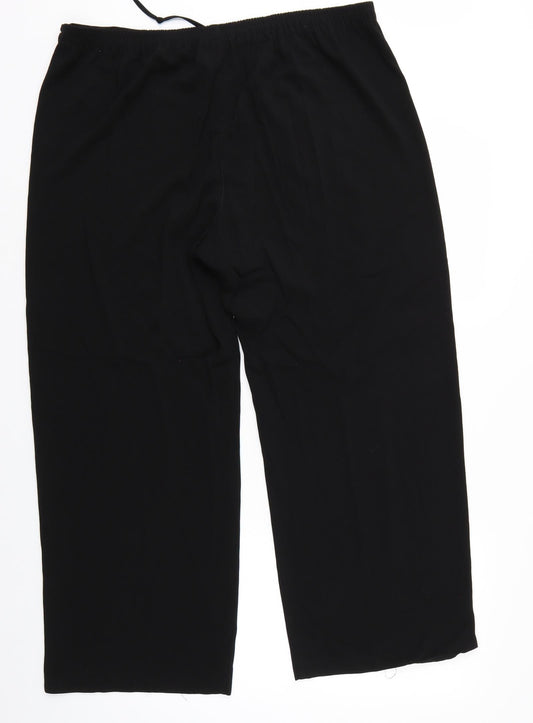 essence Womens Black Trousers Size 18 L27 in