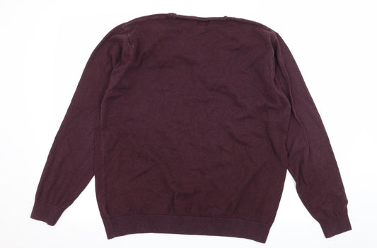 NEXT Mens Purple Knit Pullover Jumper Size L