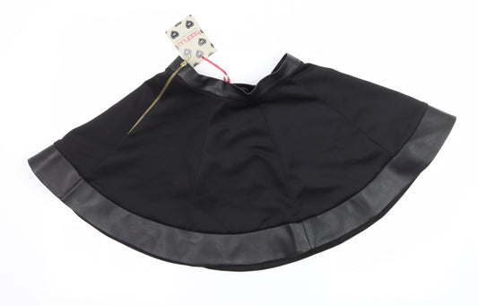 Boohoo Womens Black   Flare Skirt Size 8