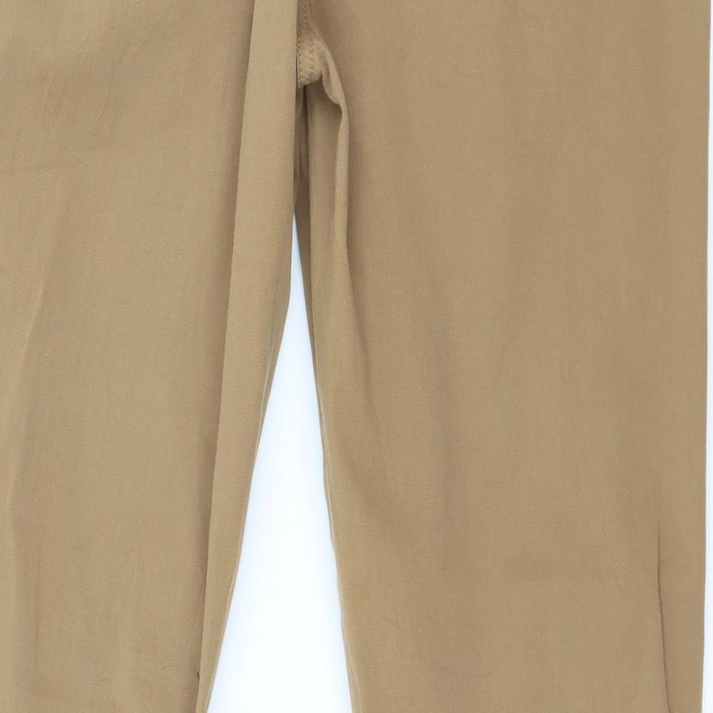 Womens UK Size 12 Marks and Spencer Regular Fit Brown Trousers
