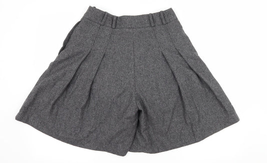 Warehouse Womens Grey   Paperbag Shorts Size 30 in