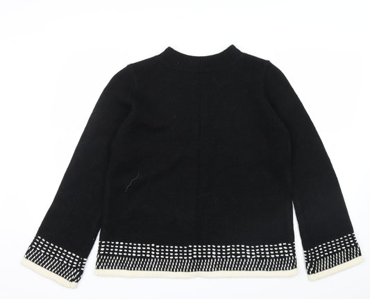 BM Womens Black Cardigan Jumper Size S