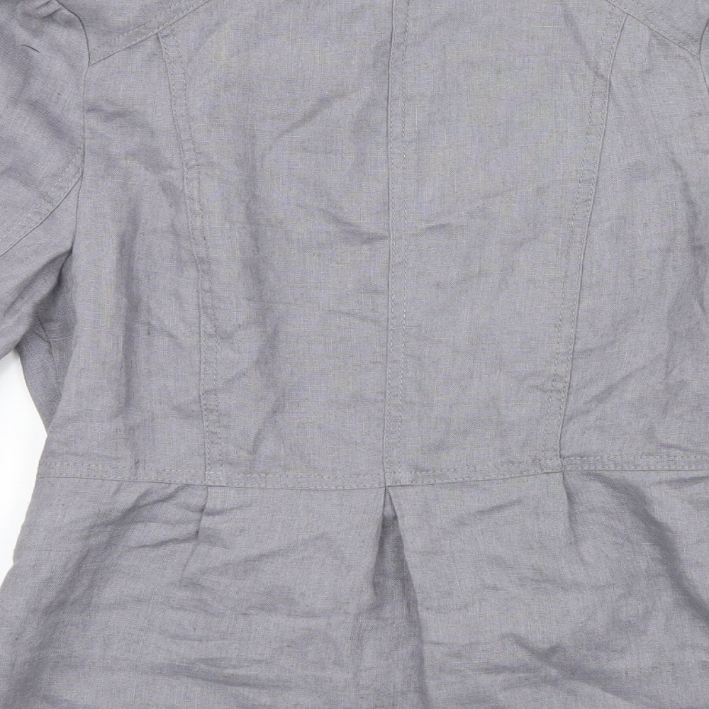 DENIM CO Womens Grey Jacket Size 10