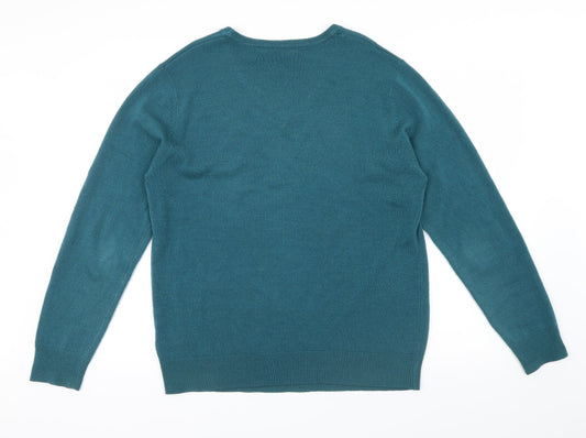 Cedar Wood State Mens Blue Pullover Jumper Size L