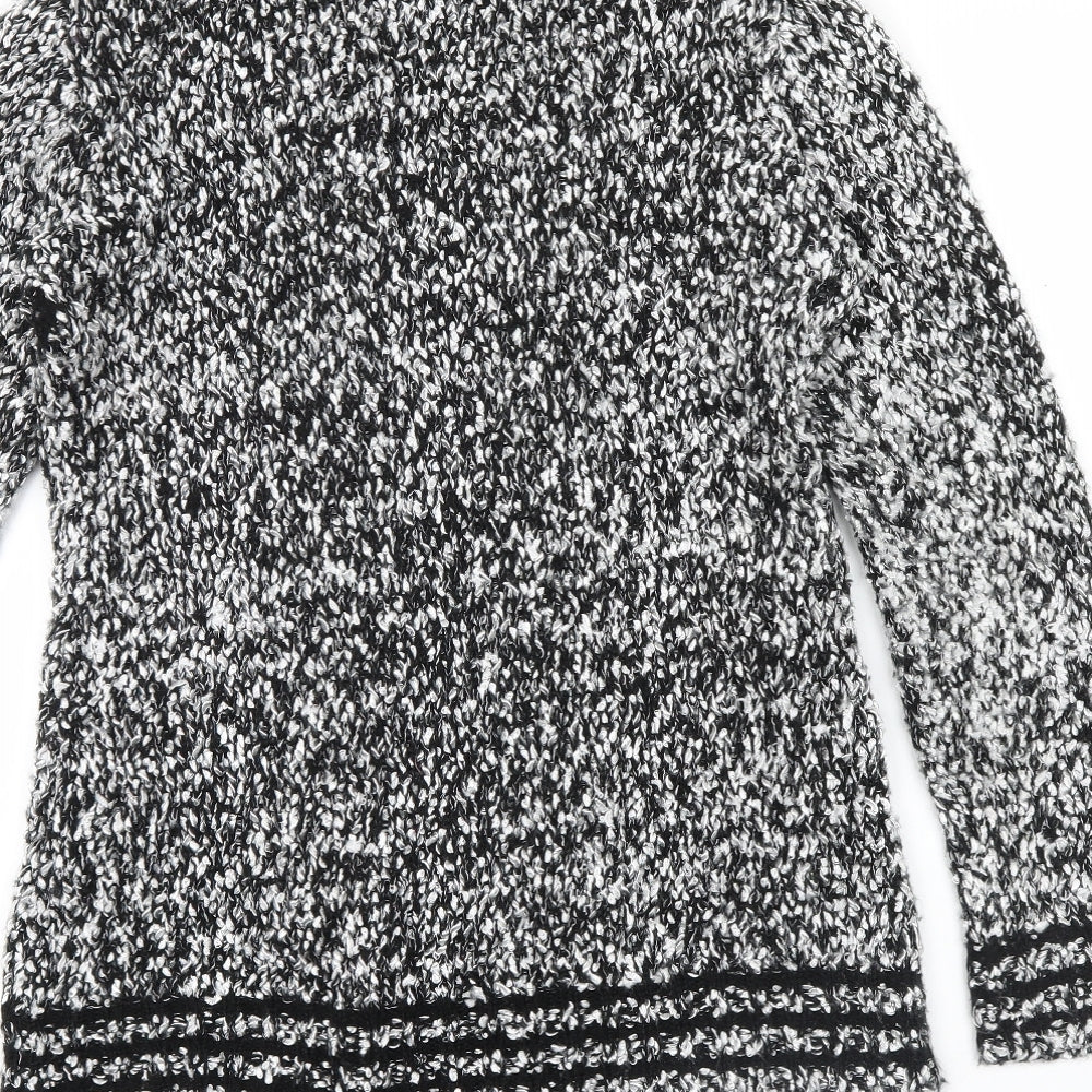 K FASHION Womens Black Cardigan Jumper Size L