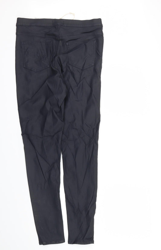 M&S Womens Blue Dress Pants Trousers Size 14 L29 in