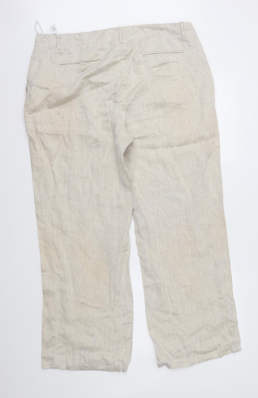 Per Una Womens Beige Trousers Size 18 L30 in