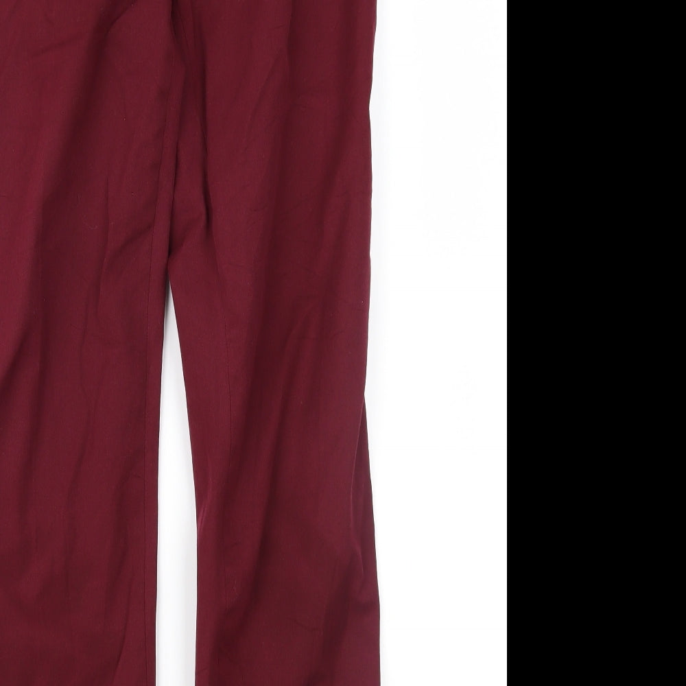Womens UK Size 10 Lands' End Regular Fit Red Trousers