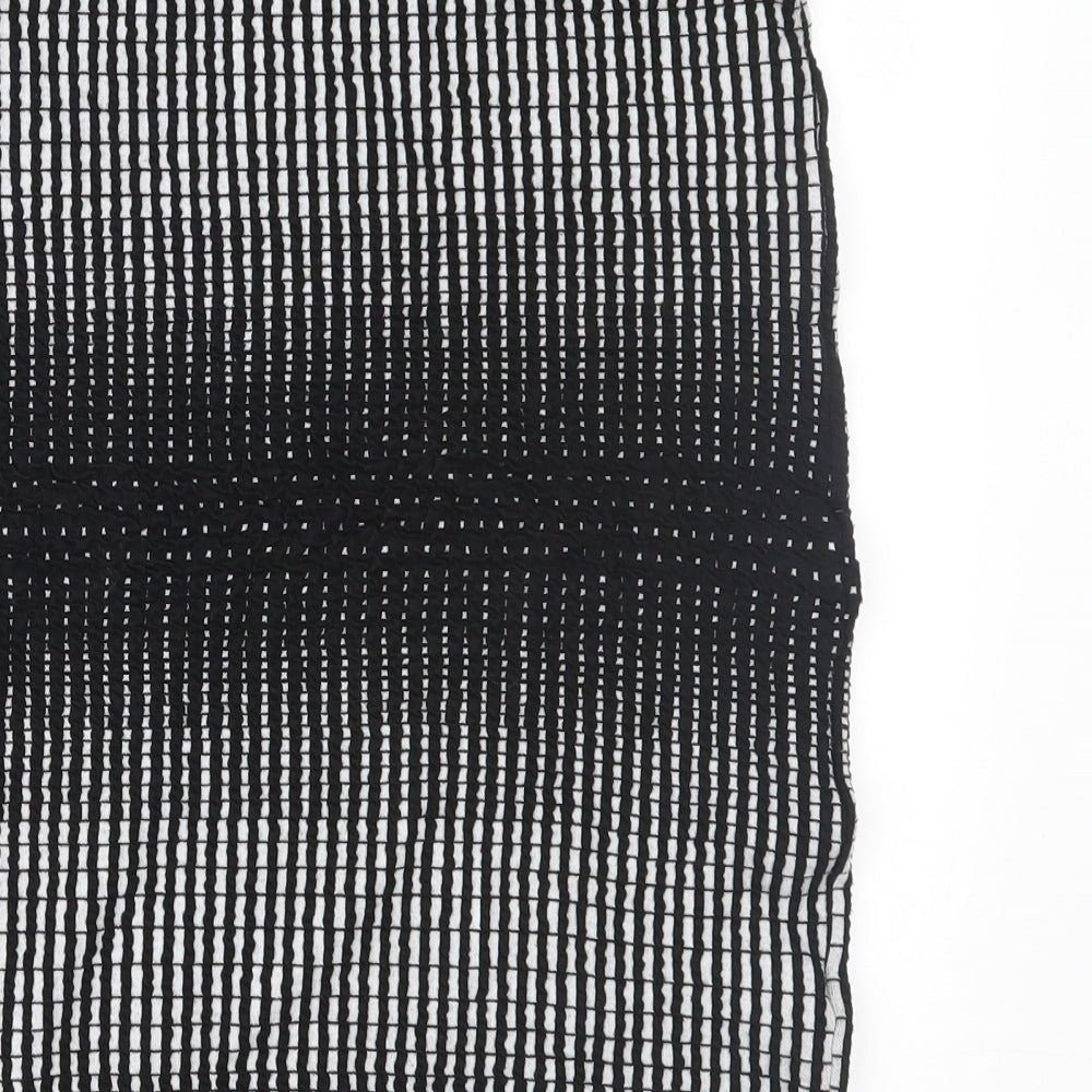 A&G Womens Black Geometric Straight & Pencil Skirt Size 12