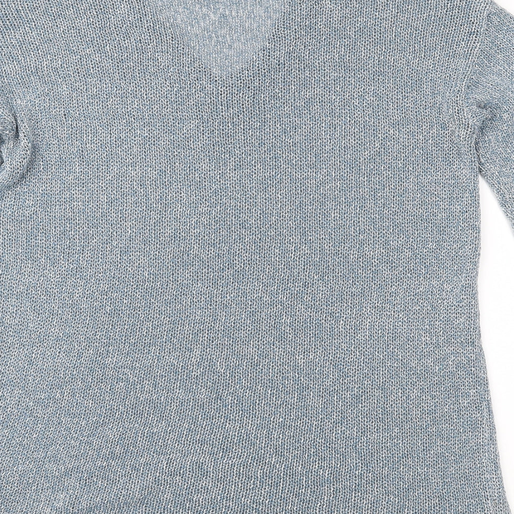 George Womens Blue Knit Pullover Jumper Size 8