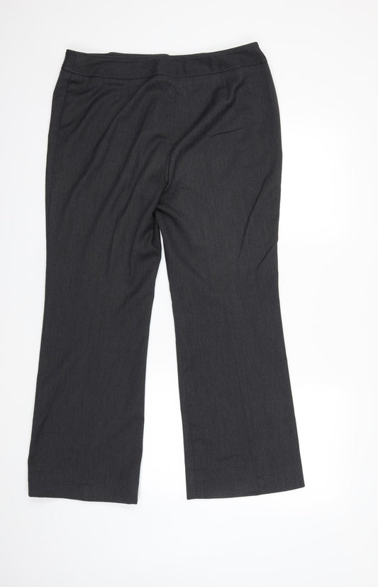 Principles Womens Grey Denim Trousers Size 14 L28 in