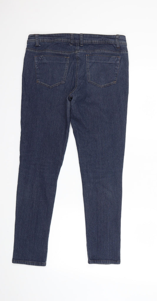 Avenue Womens Blue Denim Skinny Jeans Size 12 L27 in