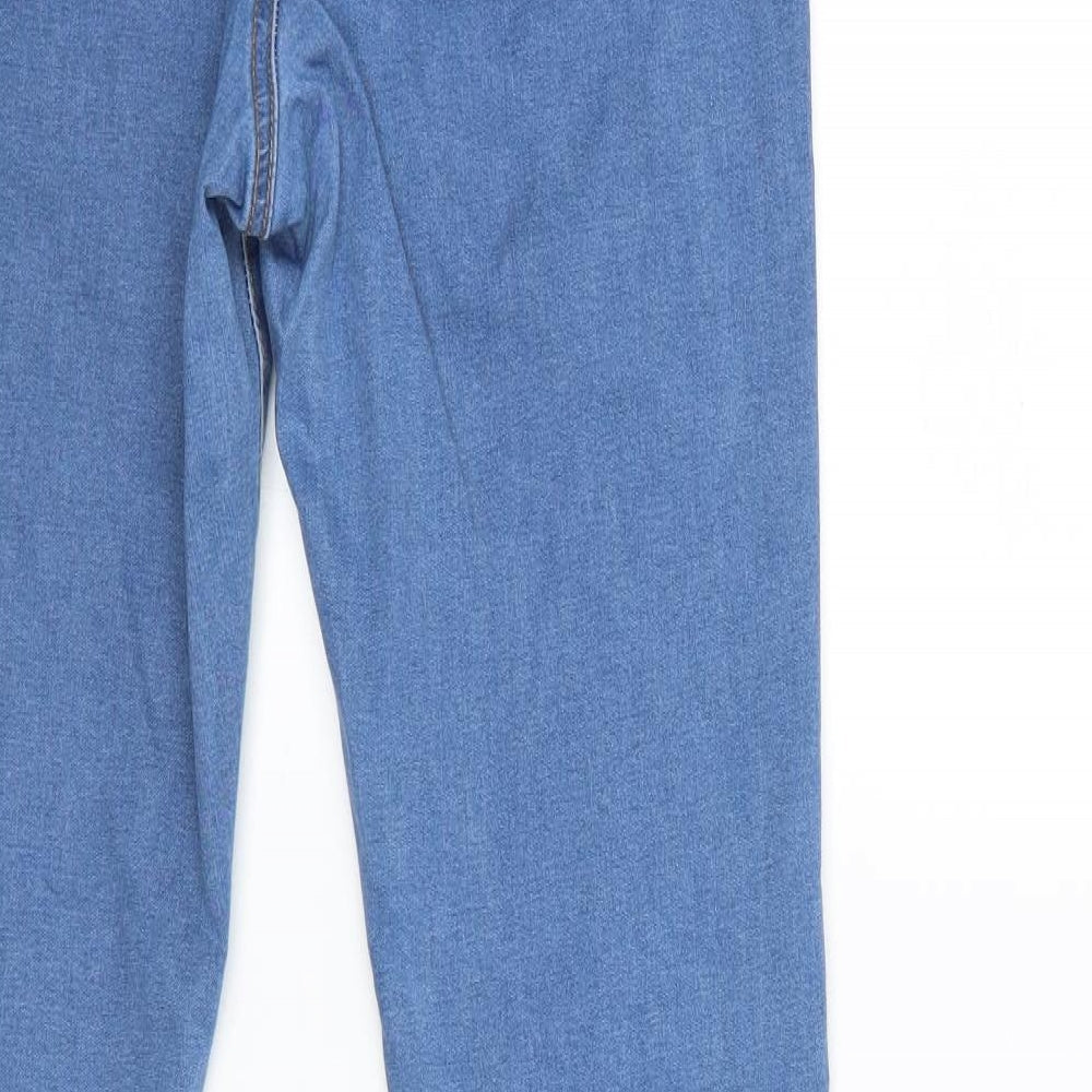 Denim & Co. Womens Blue Denim Skinny Jeans Size 14 L30 in