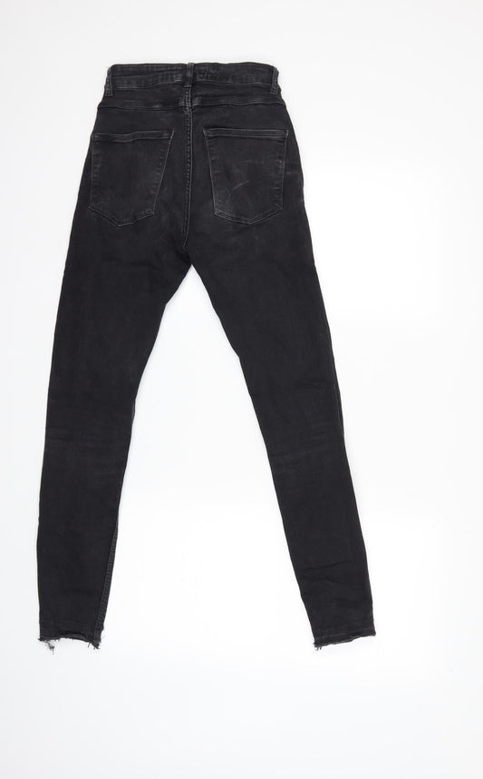 Zara Womens Black Denim Skinny Jeans Size 8 L26 in