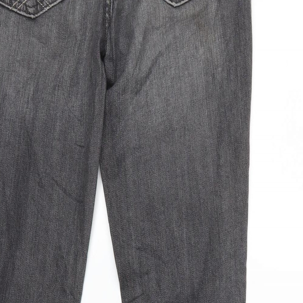 Womens UK Size 8 Preworn Regular Fit Skinny Grey Jeans