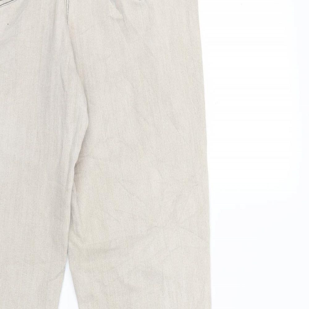 Womens UK Size 34 in Preworn Regular Fit Straight Beige Jeans