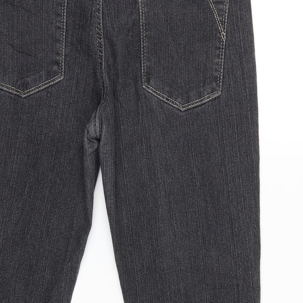 Womens UK Size 12 Janina Regular Fit Cropped Grey Jeans