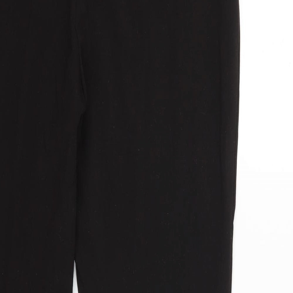 Womens UK Size 12 Papaya Regular Fit Black Trousers