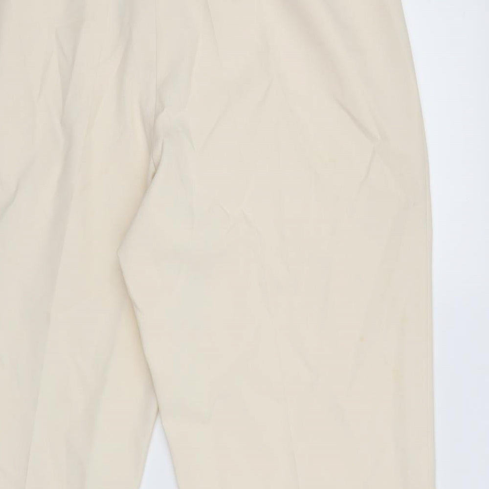 Womens UK Size 22 Preworn Regular Fit Beige Trousers