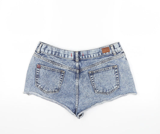 BDG Womens Blue  Denim Hot Pants Shorts Size 32 in