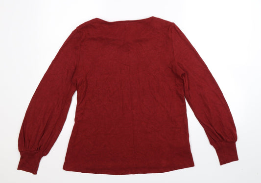 Mango Womens Brown Pullover Jumper Size S