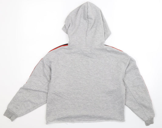 Bershka Womens Grey   Pullover Hoodie Size S  - Cropped