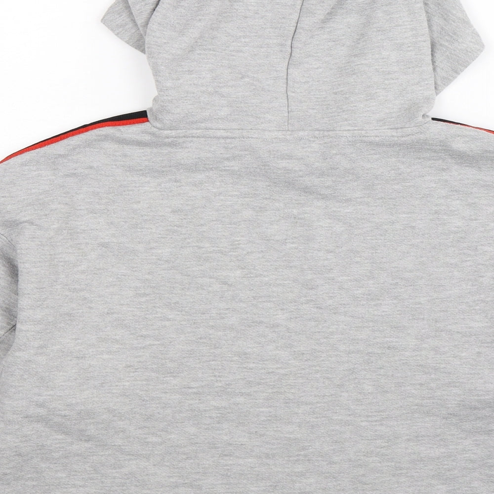 Bershka Womens Grey Pullover Hoodie Size S - Cropped