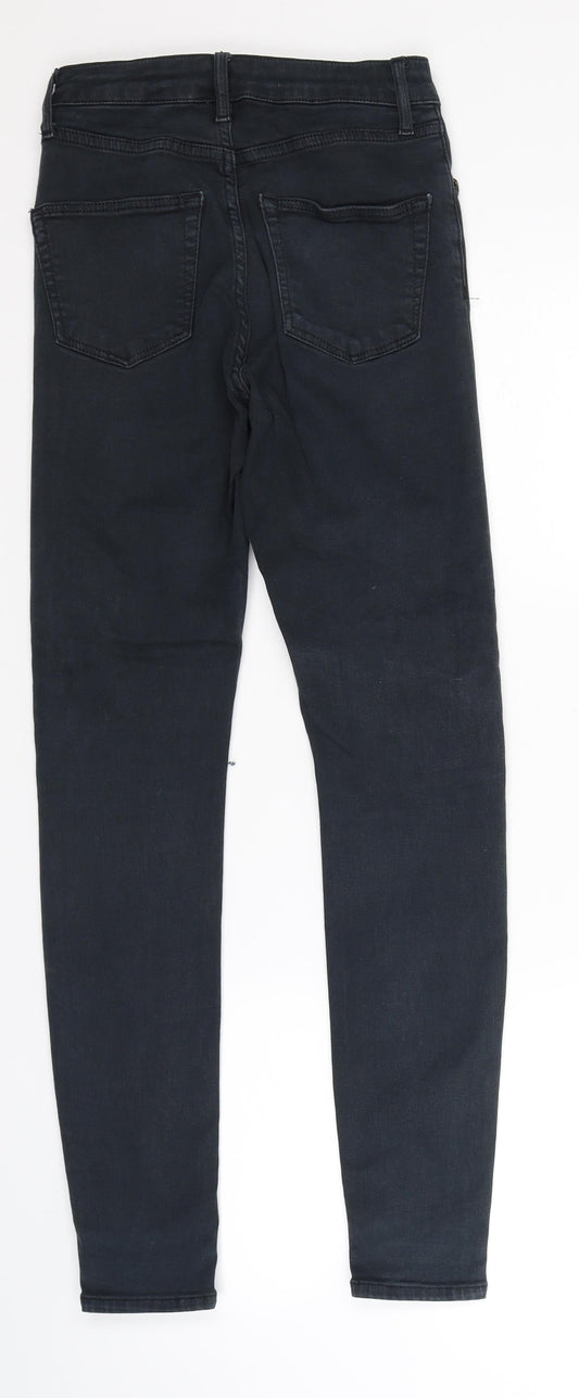 Topshop Womens Blue Denim Skinny Jeans Size 25 in L28 in