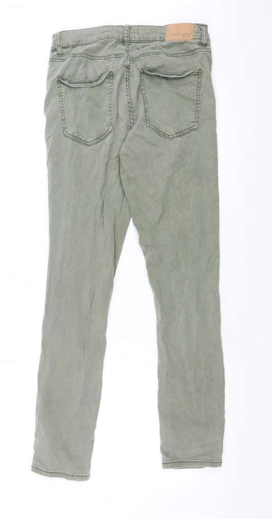 Perfect Jeans Womens Green Denim Skinny Jeans Size 26 L27 in