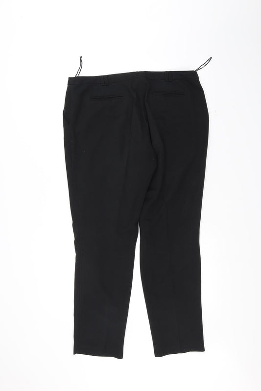 Womens UK Size 14 Atmosphere Regular Fit Black Trousers