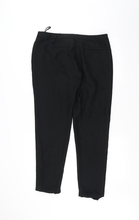 Womens UK Size 14 Dorothy Perkins Regular Fit Black Trousers