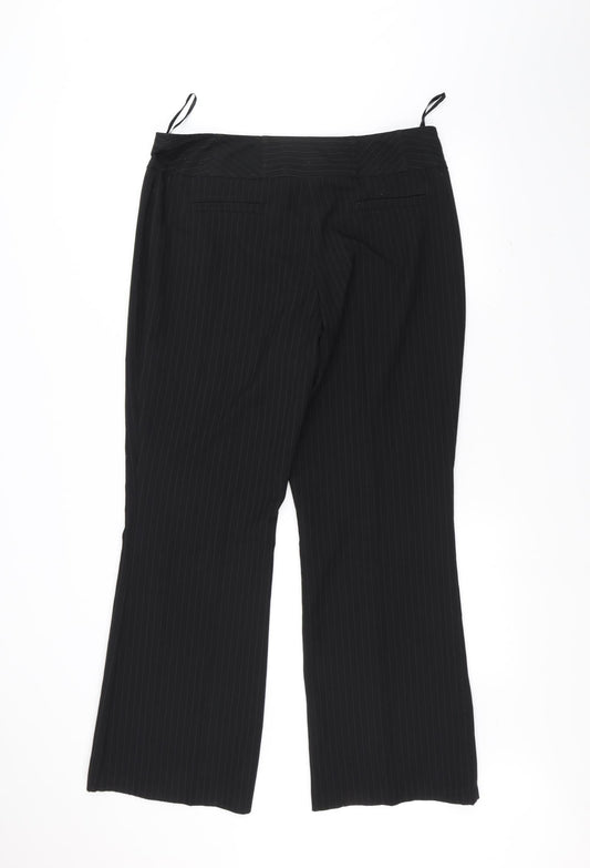 E-vie Womens Black Trousers Size 14 L31 in