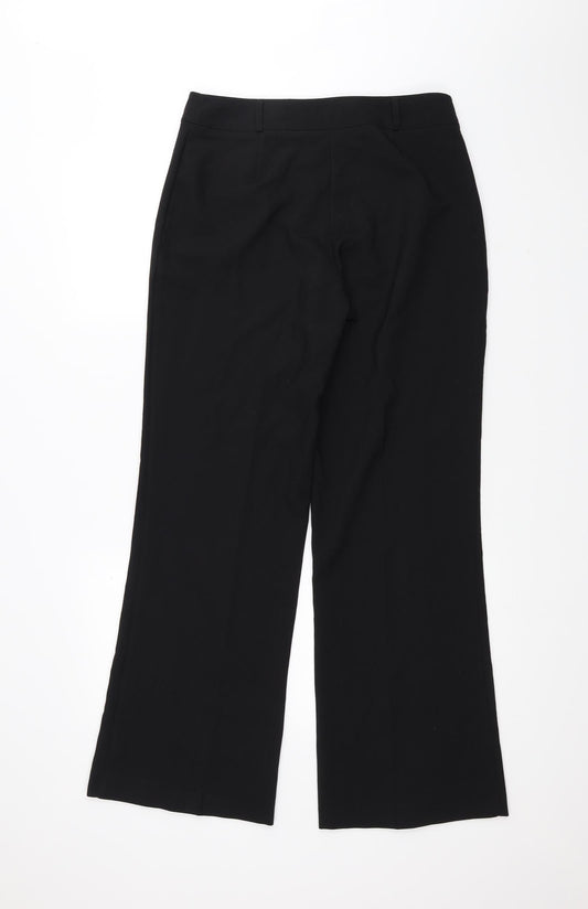 M&Co Womens Black Trousers Size 12 L28 in