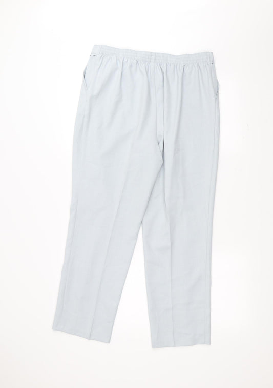 Womens UK Size 14 Marks and Spencer Regular Fit Blue Trousers