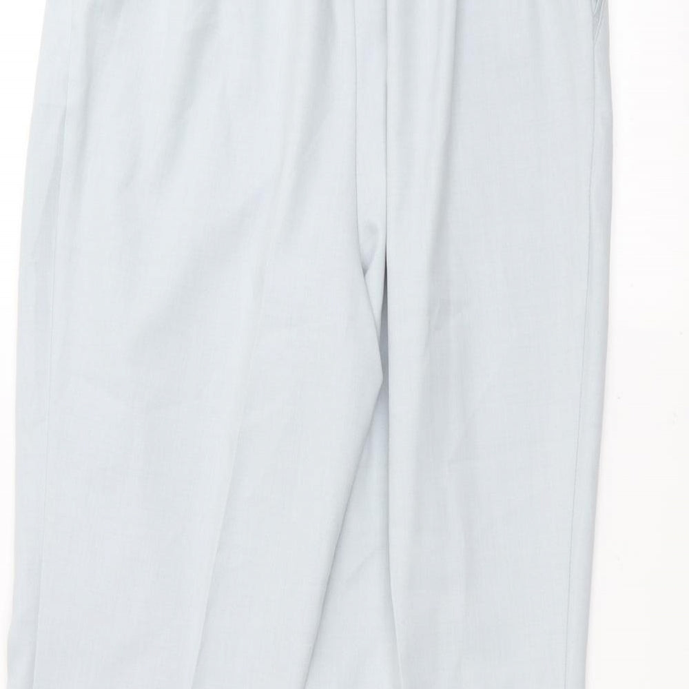 Womens UK Size 14 Marks and Spencer Regular Fit Blue Trousers